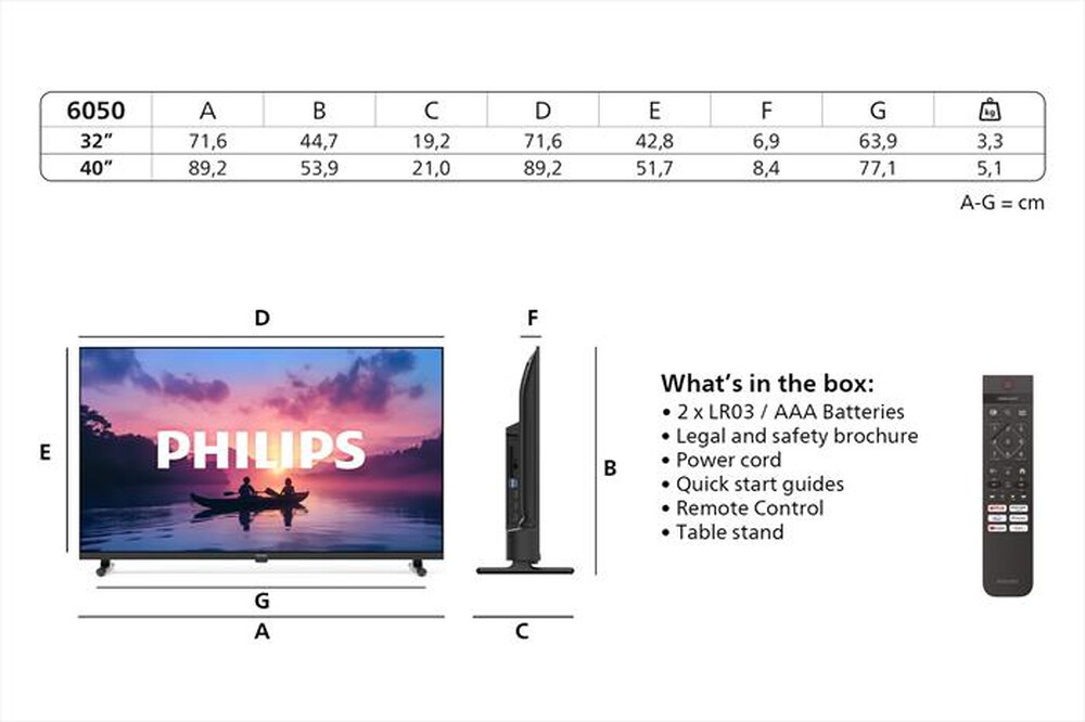 Immagine del prodotto PHILIPS - Smart TV LED FHD 40" 40PFS6050/12-Black