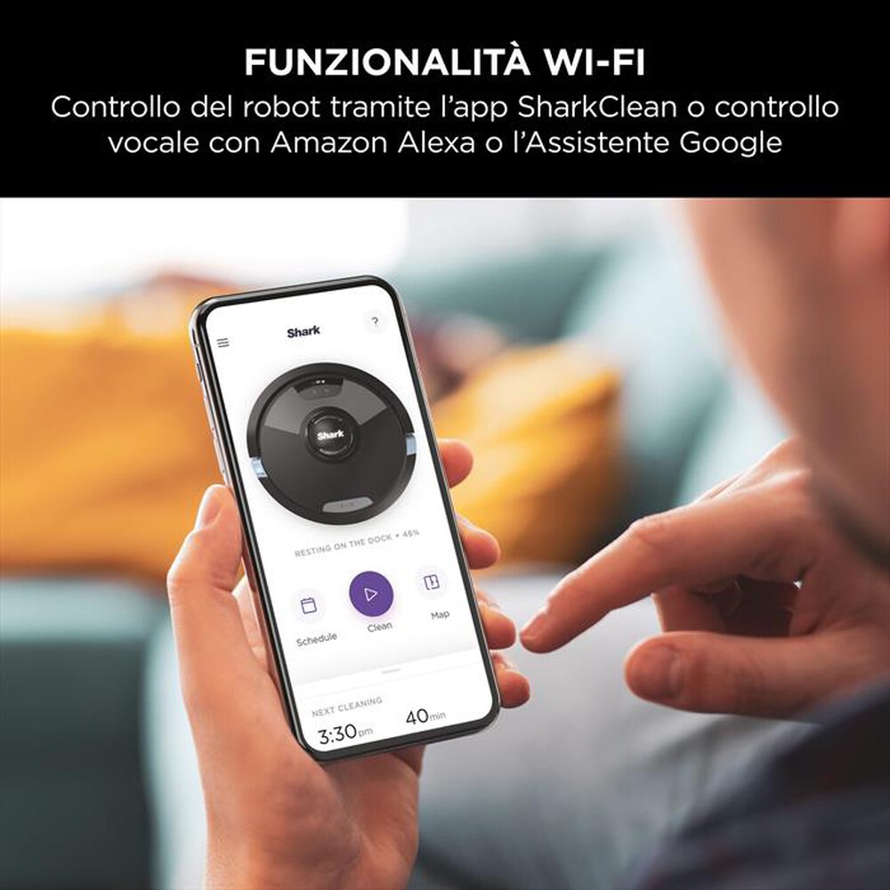 "SHARK - Robot aspirapolvere-lavapavimenti RV2600WSEU-nero"