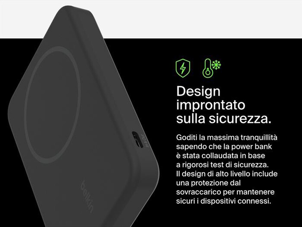 Immagine del prodotto BELKIN - Power bank per ricarica wireless veloce 2.0-Nero