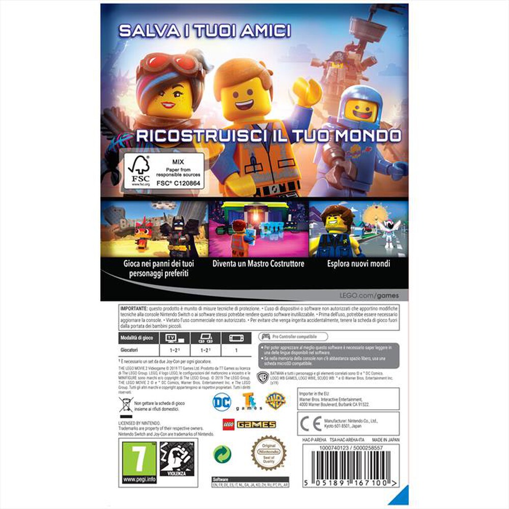 "WARNER GAMES - LEGO MOVIE 2 (NS)"
