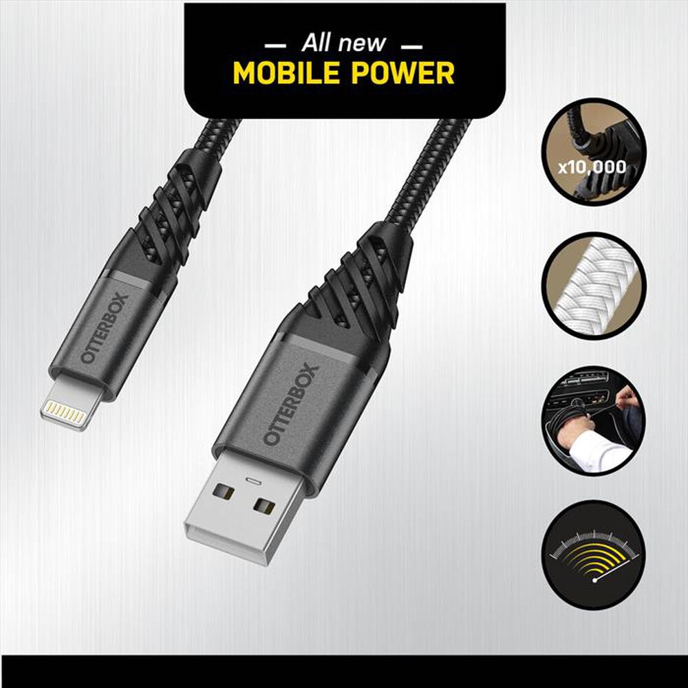"OTTERBOX - CAVO PREMIUM USB-A A LIGHTNING 2M-nero"