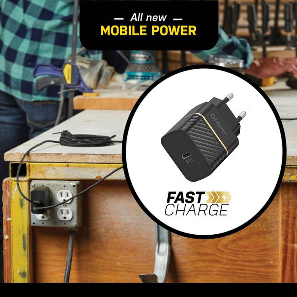 "OTTERBOX - CARICATORE DA MURO USB-C 20W-NERO"