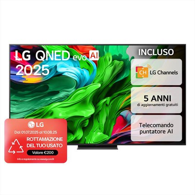LG - Smart TV QNED EVO AI MINILED UHD 4K 75" 75QNED86A6-Charcoal Black