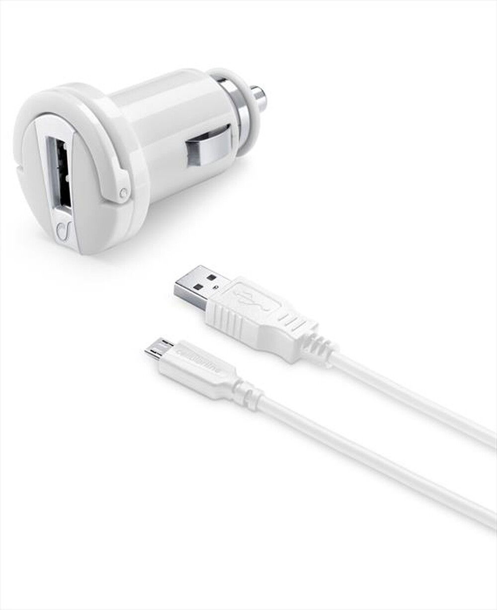 "CELLULARLINE - USB Car Charger Kit Ultra-Bianco"