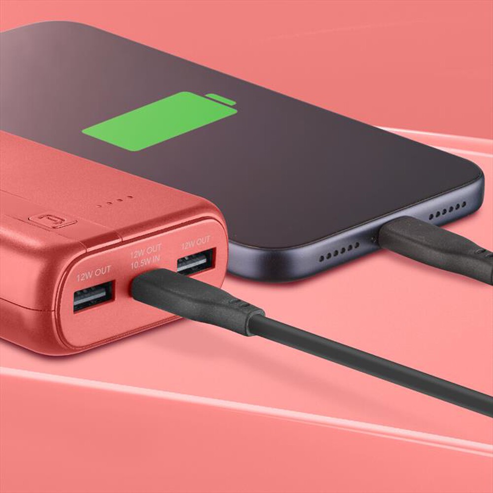 Immagine del prodotto CELLULARLINE - POWER BANK ESSENTIAL 10000-Rosso