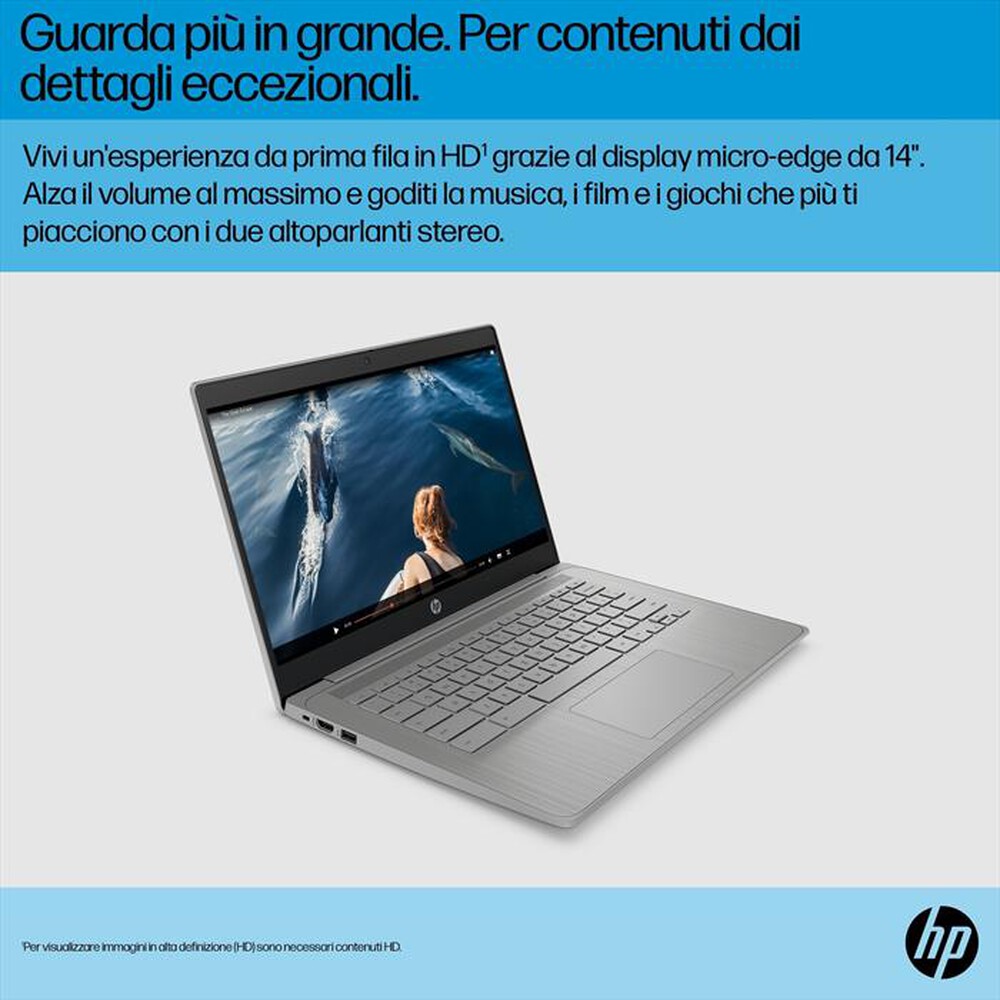 Immagine del prodotto HP - Notebook CHROMEBOOK 14A-NE1000NL 4GB+64GB eMMC-Modern Grey