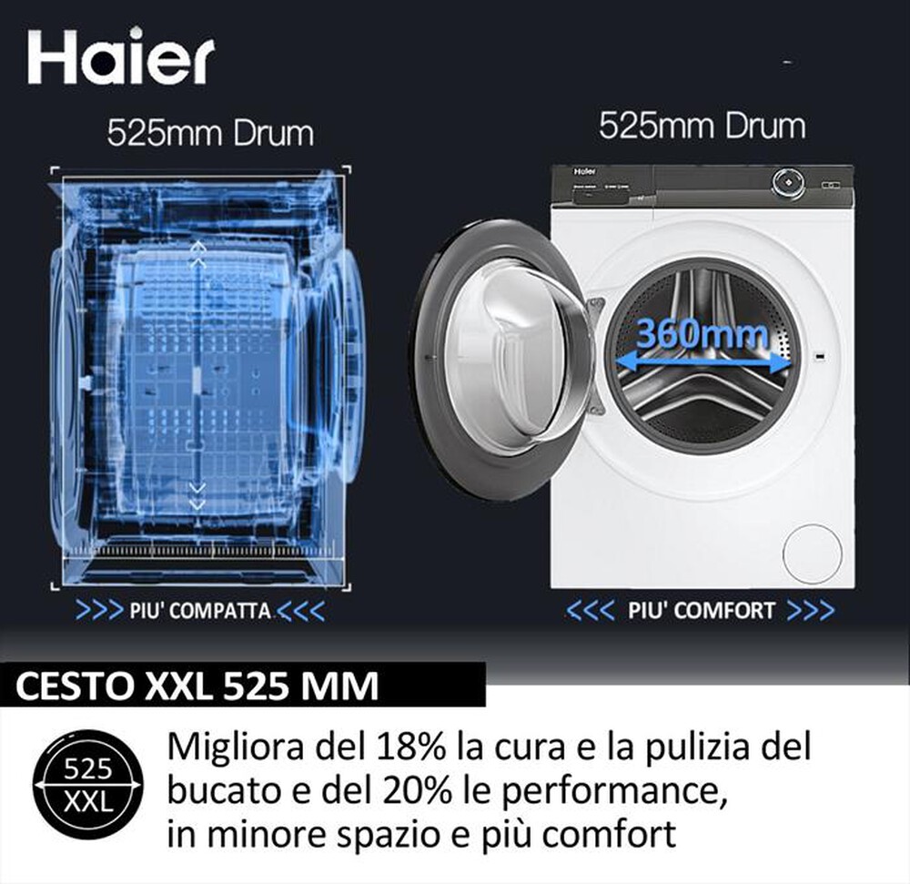 "HAIER - Lavatrice HW80BP14929AS 8 Kg Classe A-White"