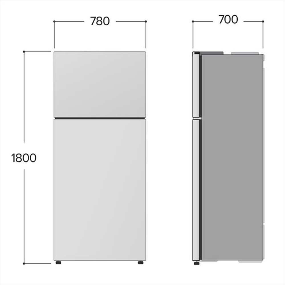 Immagine del prodotto LG - Frigorifero 2 porte GTF744SEPED Classe E 509L-Beige