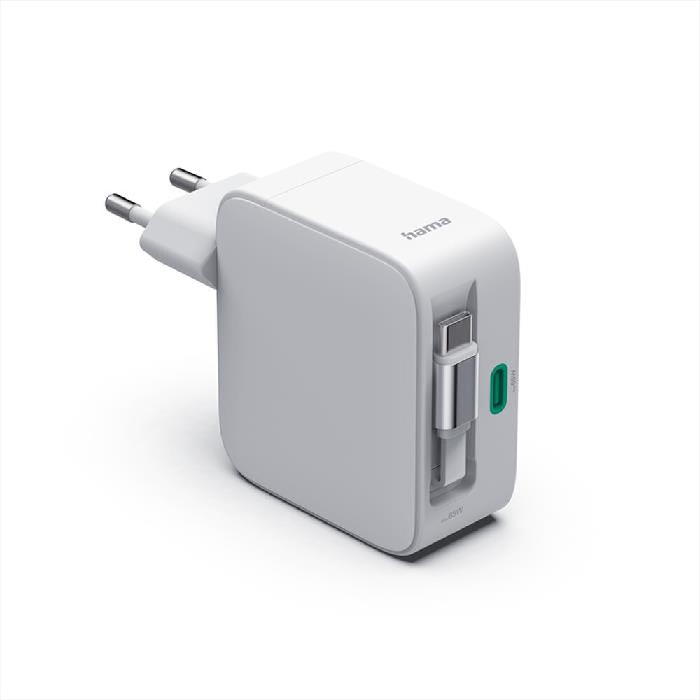 Immagine del prodotto HAMA - ALIMENTATORE TYPE C CAVO RETRATTILE 65W-Bianco