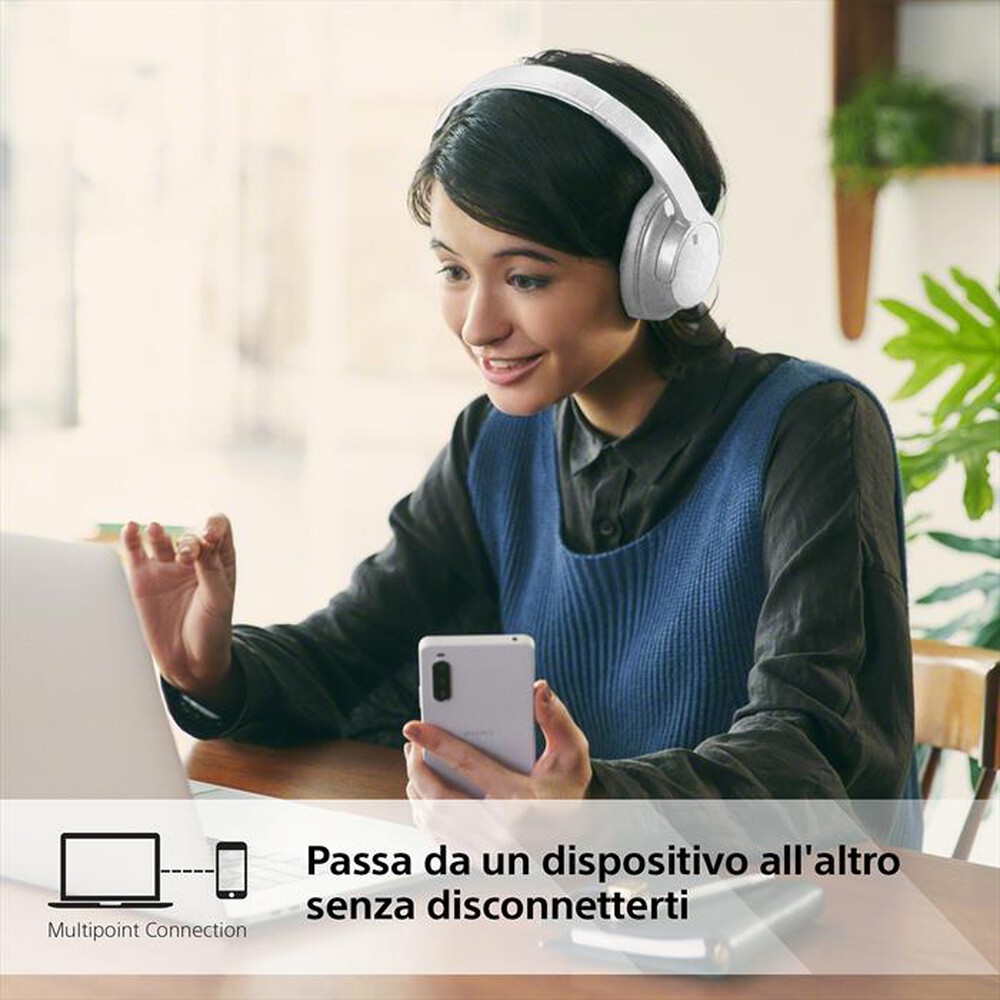 "SONY - Cuffie a padiglione chiuso WHCH720NW.CE7-Bianco"