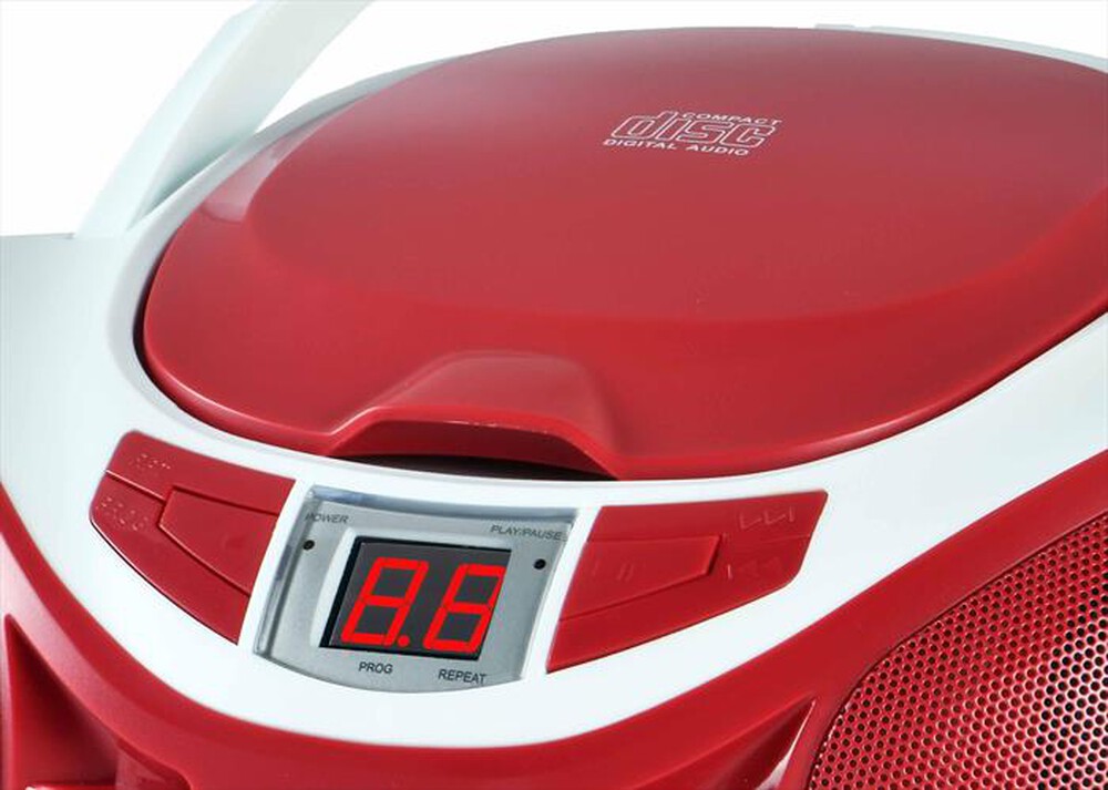 "MAJESTIC - Lettore CD portatile AH1262RAXRD-Rosso"