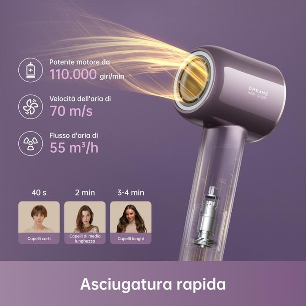 Immagine del prodotto DREAME - Asciugacapelli GLORY COMBO-Viola