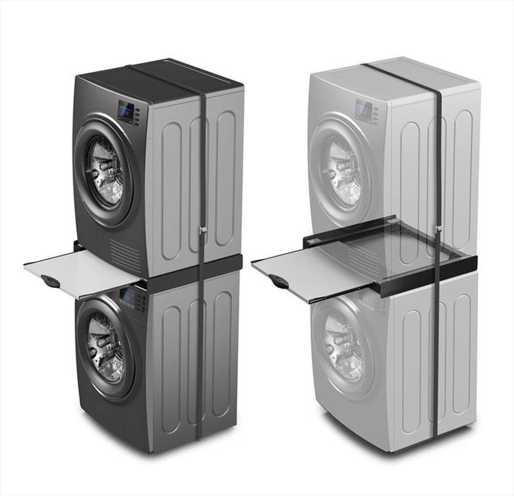 Immagine del prodotto MELICONI - Kit di sovrapposizione lavatrice TORRE DARK-Tecnopolimero Nero e legno gri