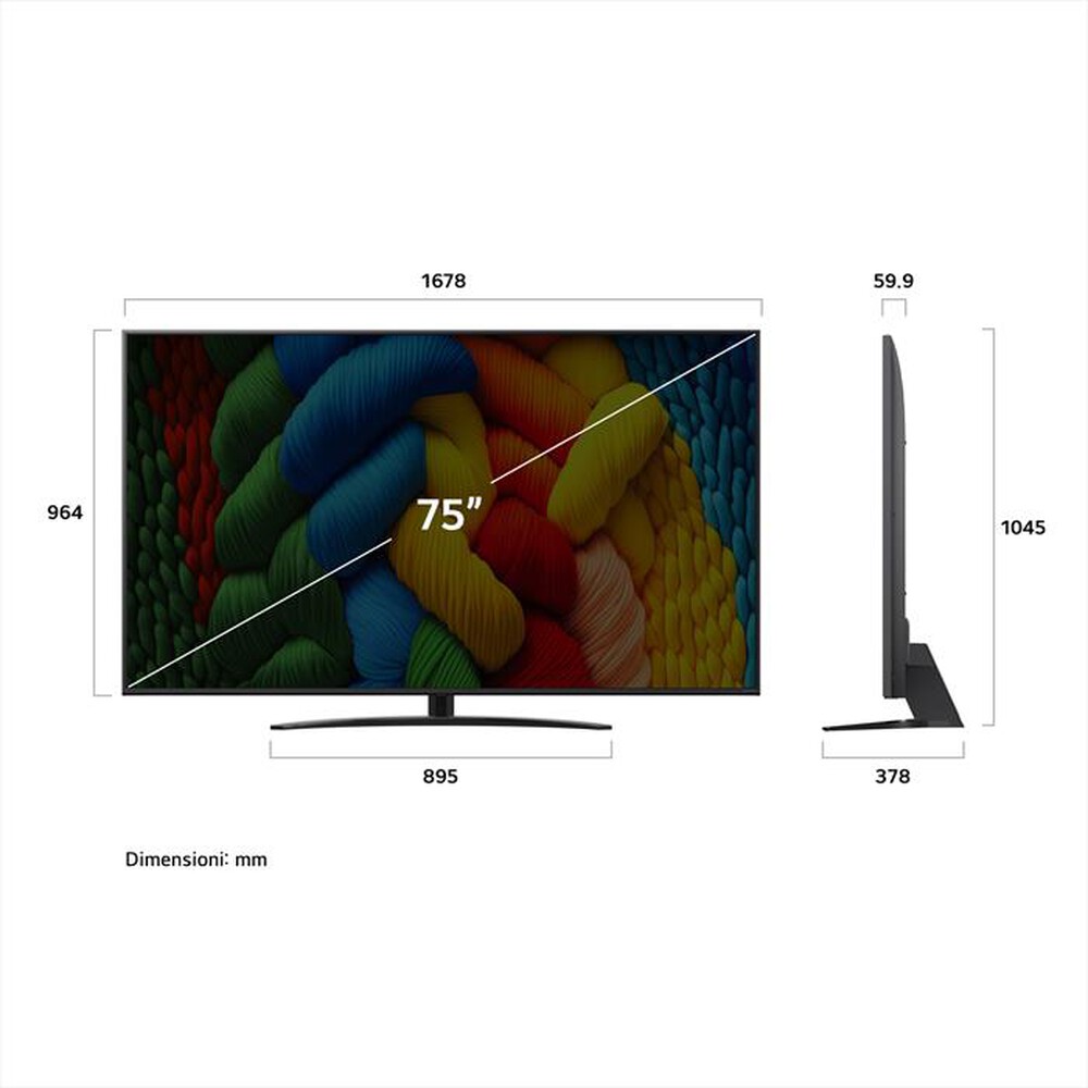 Immagine del prodotto LG - Smart TV Nanocell UHD 4K 75" 75NANO81A6A-Nero