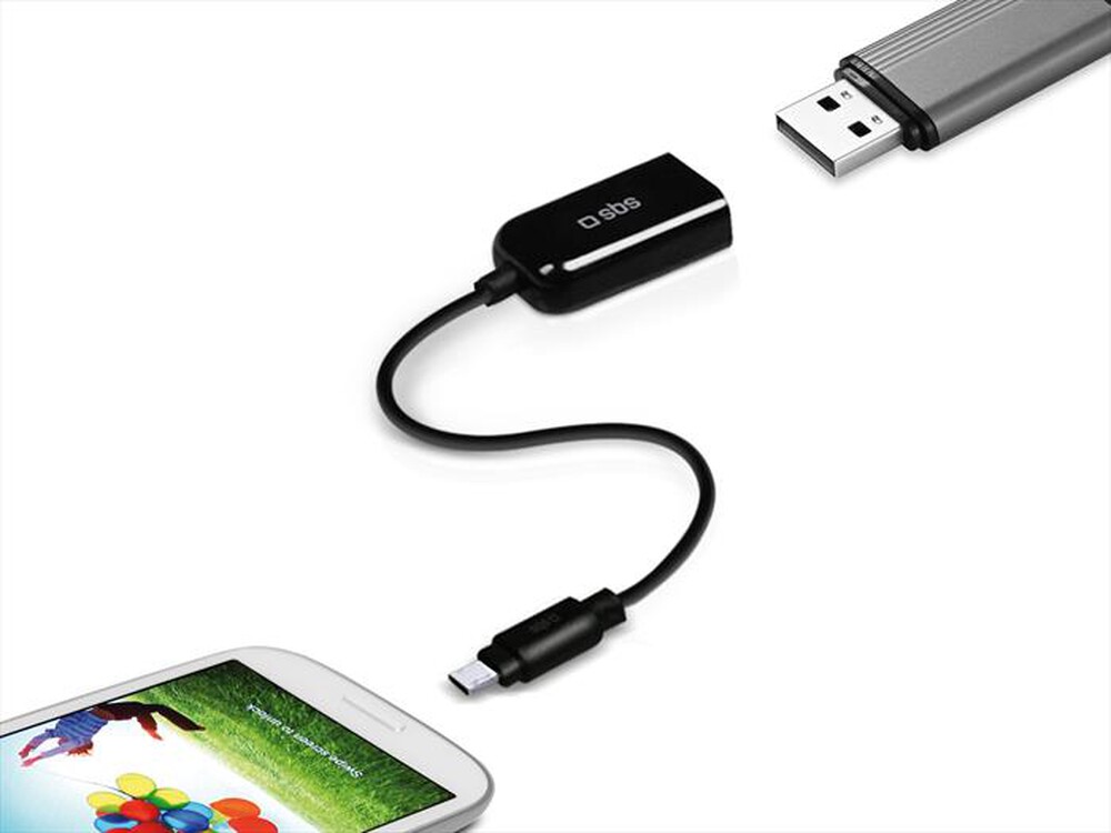 "SBS - Adattatore USB per smartphone e Tablet-Nero"