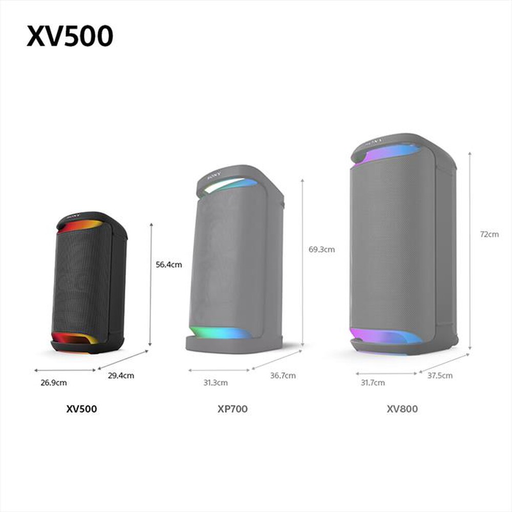 "SONY - Sistema hi-fi mini SRSXV500B.CEL-Nero"