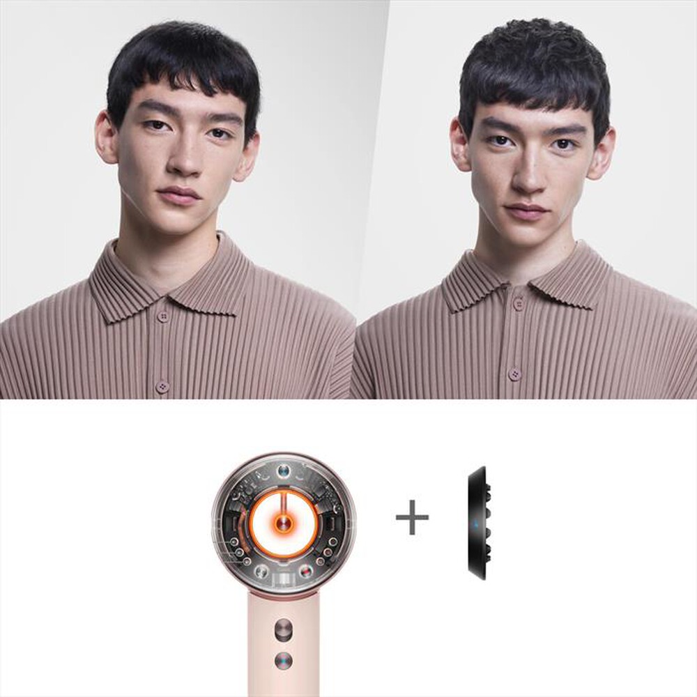 "DYSON - SUPERSONIC NURAL™CAPELLI LISCI E ONDULATI-Rosa Cipria/Oro Rosa"