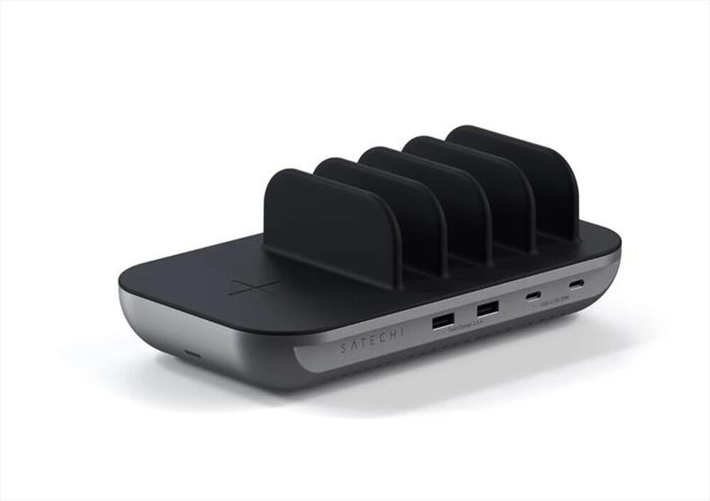 "SATECHI - DOCK5 STAZIONE DI RICARICA USB E RICARICA WIRELESS-nero"
