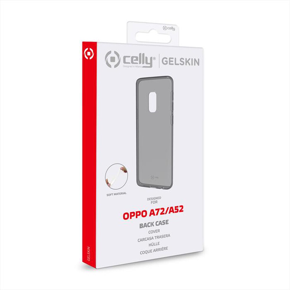 "CELLY - GELSKIN929BK - COVER PER OPPO A72/A52/A92-TRASPARENTE NERO/TPU"