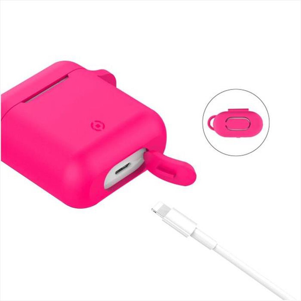 "CELLY - CUSTODIA PER CHARGING BOX DELLE AIRPODS-Fucsia/Silicone"