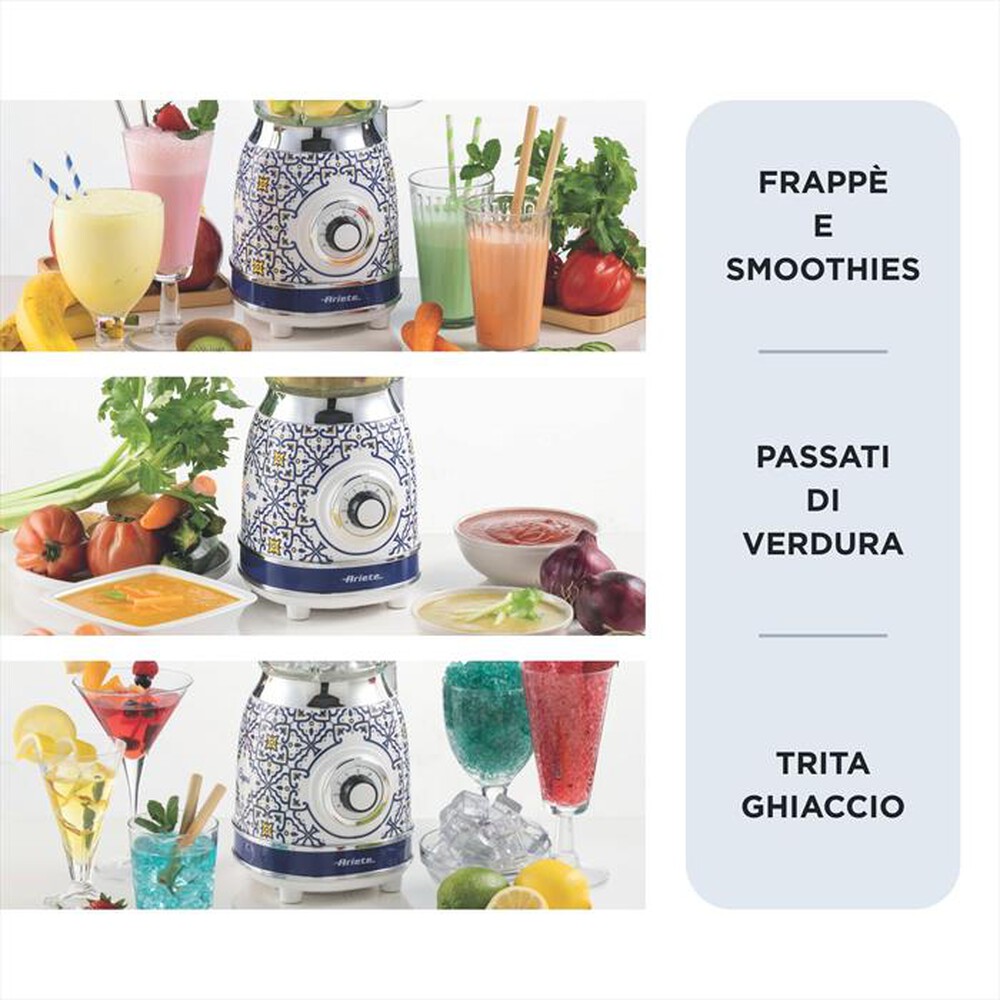 Immagine del prodotto ARIETE - 0583/0C FRULLATORE CON TAZZA IN VETRO CAPRI-Multicolore