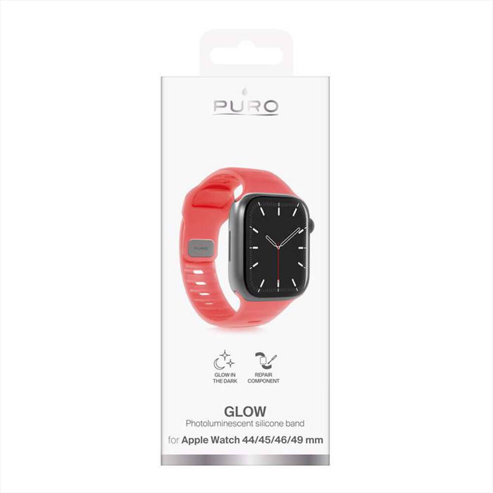 Immagine del prodotto PURO - Cinturino GLOW" in silicone per Apple Watch-Arancione