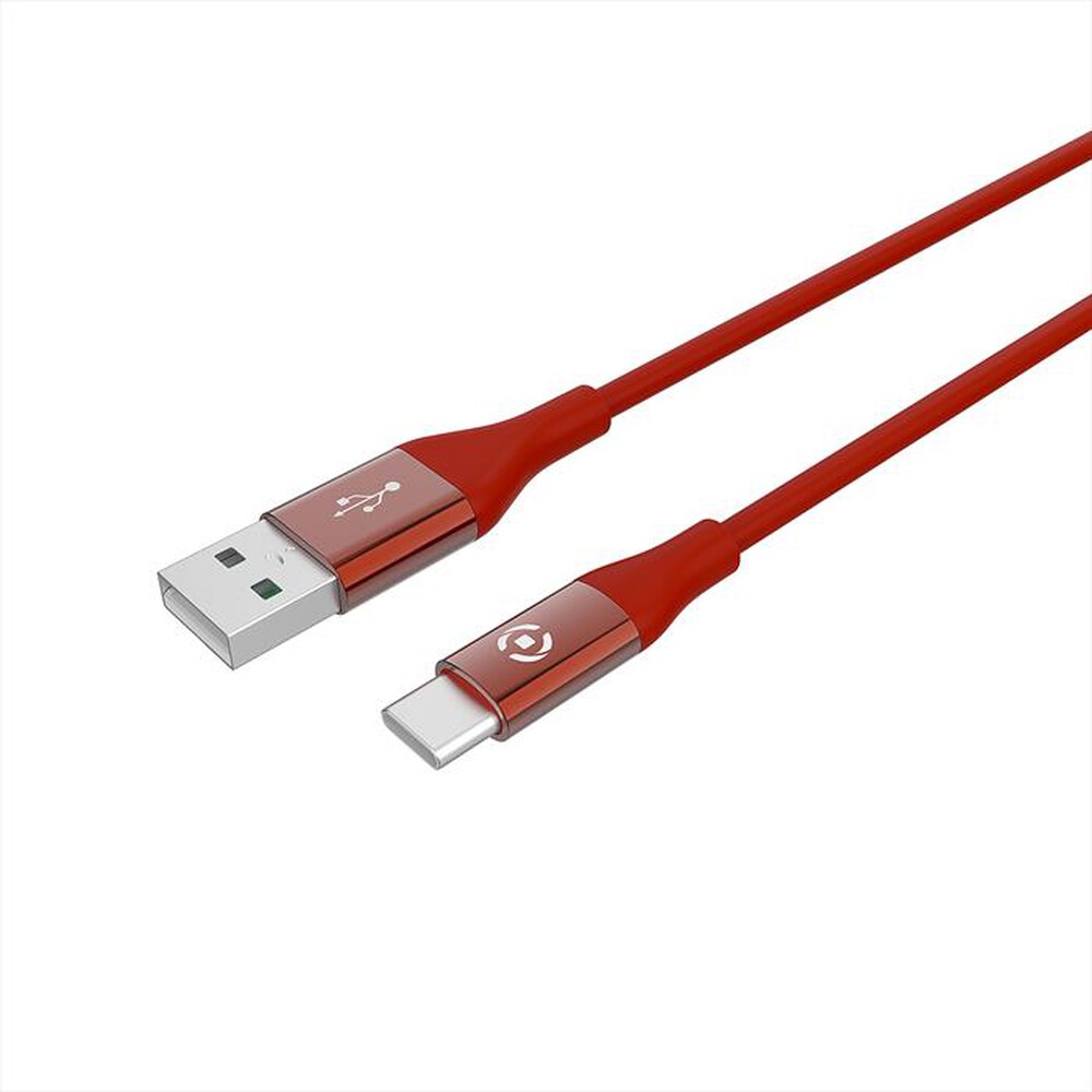 "CELLY - USBTYPECCOLORRD CAVO USB-C COLORE ROSSO-Rosso/Silicone"
