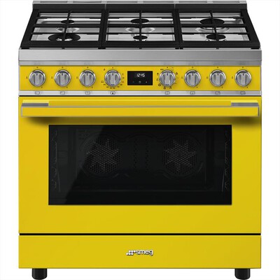 SMEG - Cucina a gas CPF9GMYW1 Classe A-Giallo