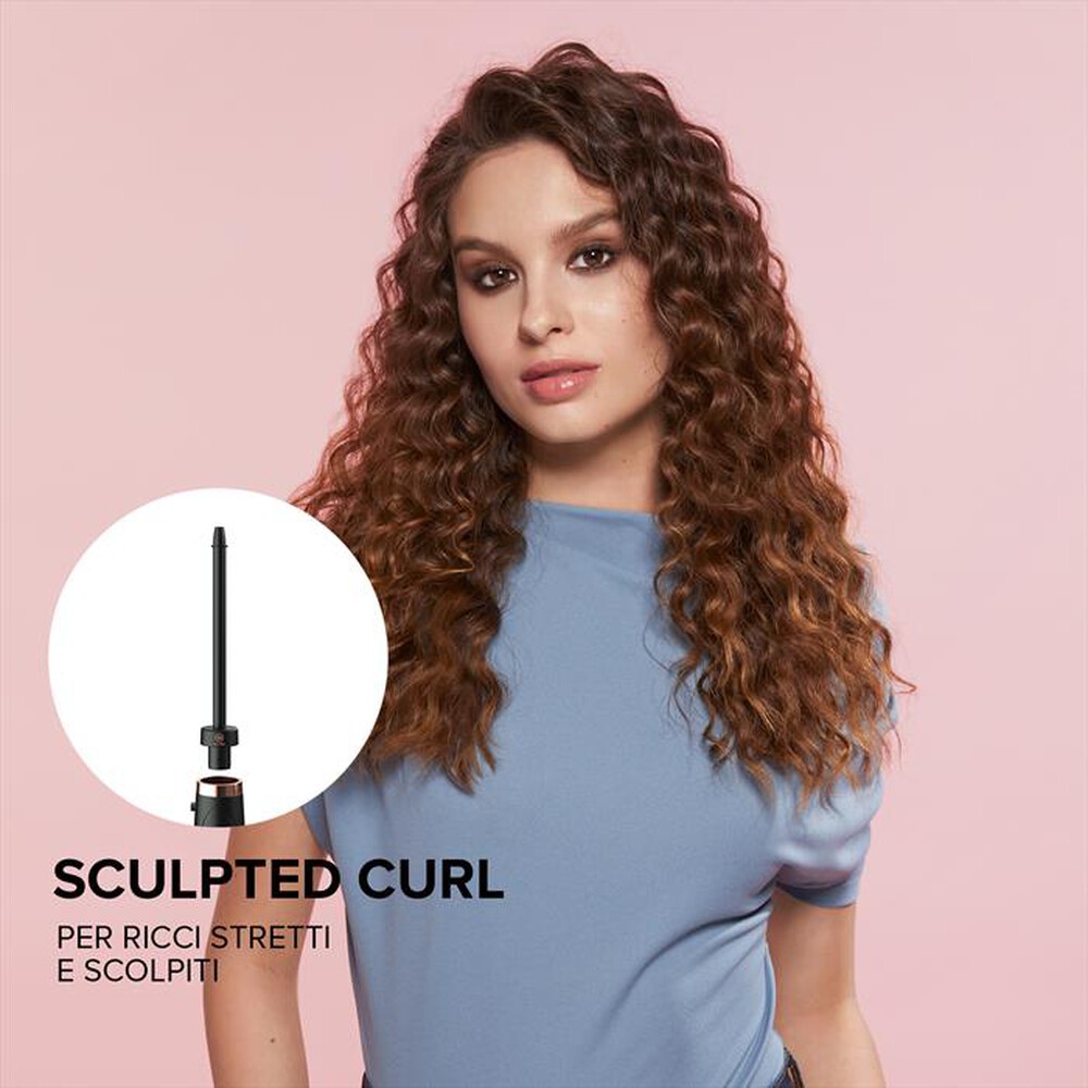 "BELLISSIMA IMETEC - Ferro per capelli KIT TWIST & STYLE-Nero, Rose Gold"