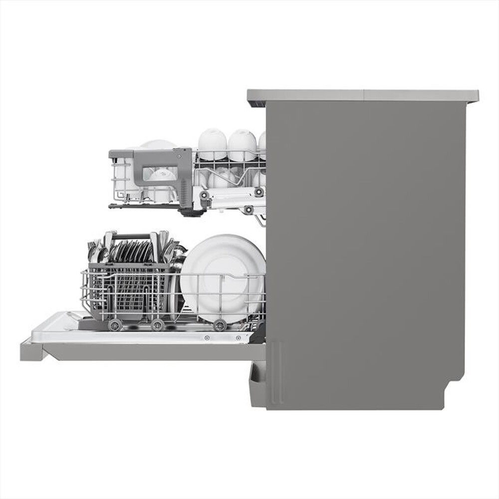 "LG - Lavastoviglie QUADWASH DF242FPS Classe D 14 copert-Platinum Silver"
