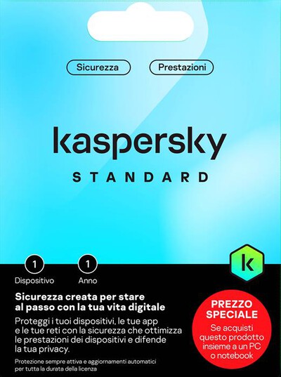 KASPERSKY - STANDARD 1 DISPOSITIVO 1 ANNO ATTACH