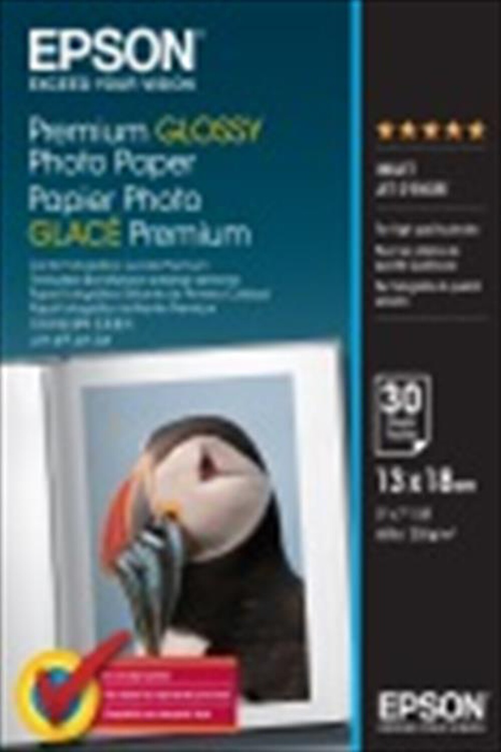 "EPSON - CARTA FOTOGRAFICA LUCIDA PREMIUM BEST 13X18-Lucida"