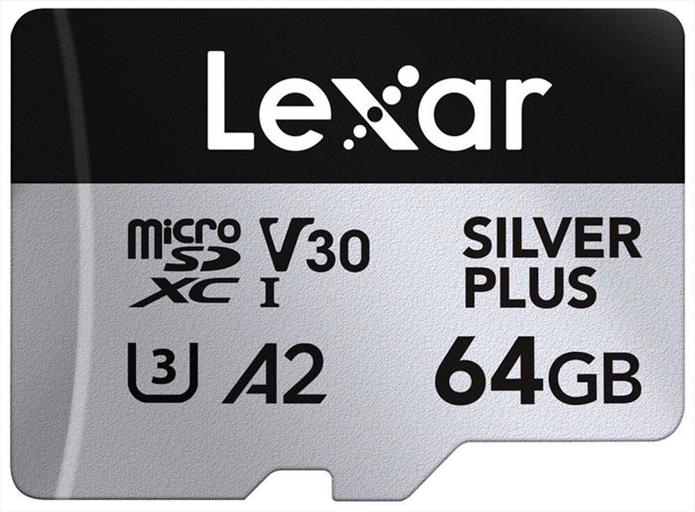 Immagine del prodotto LEXAR - 64GB MICROSDXC SILVER PLUS A2 V30-Silver