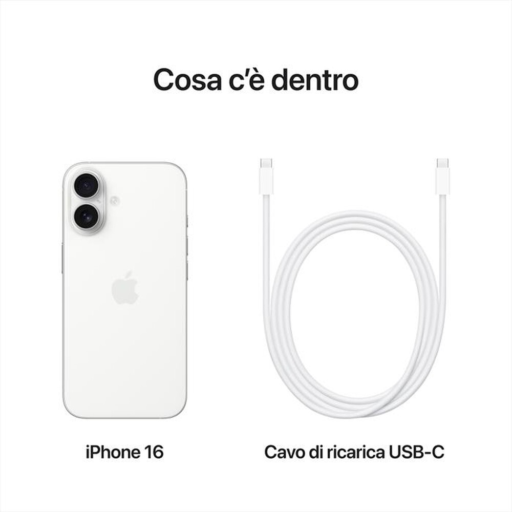 Immagine del prodotto APPLE - iPhone 16 128GB-Bianco