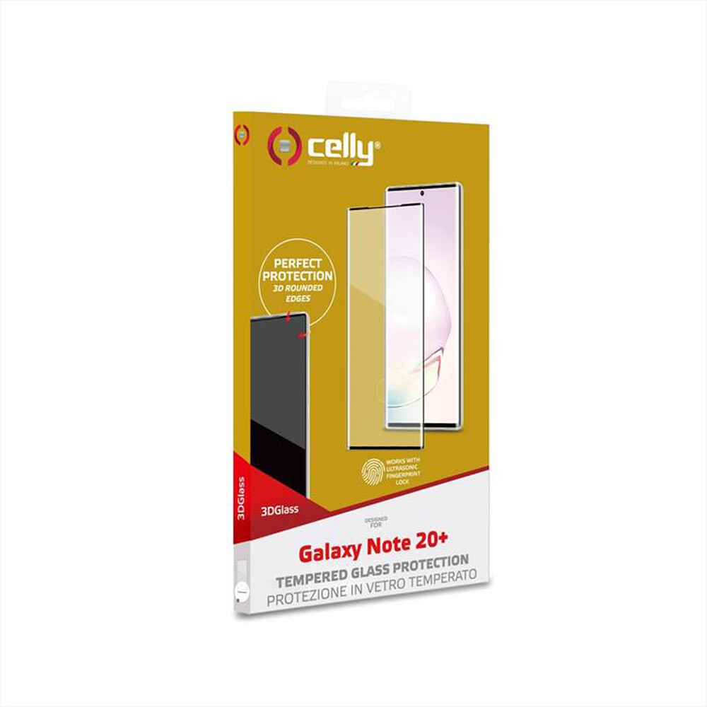 "CELLY - 3DGLASS923BK - 3D GLASS GALAXY NOTE 20+ BLACK"