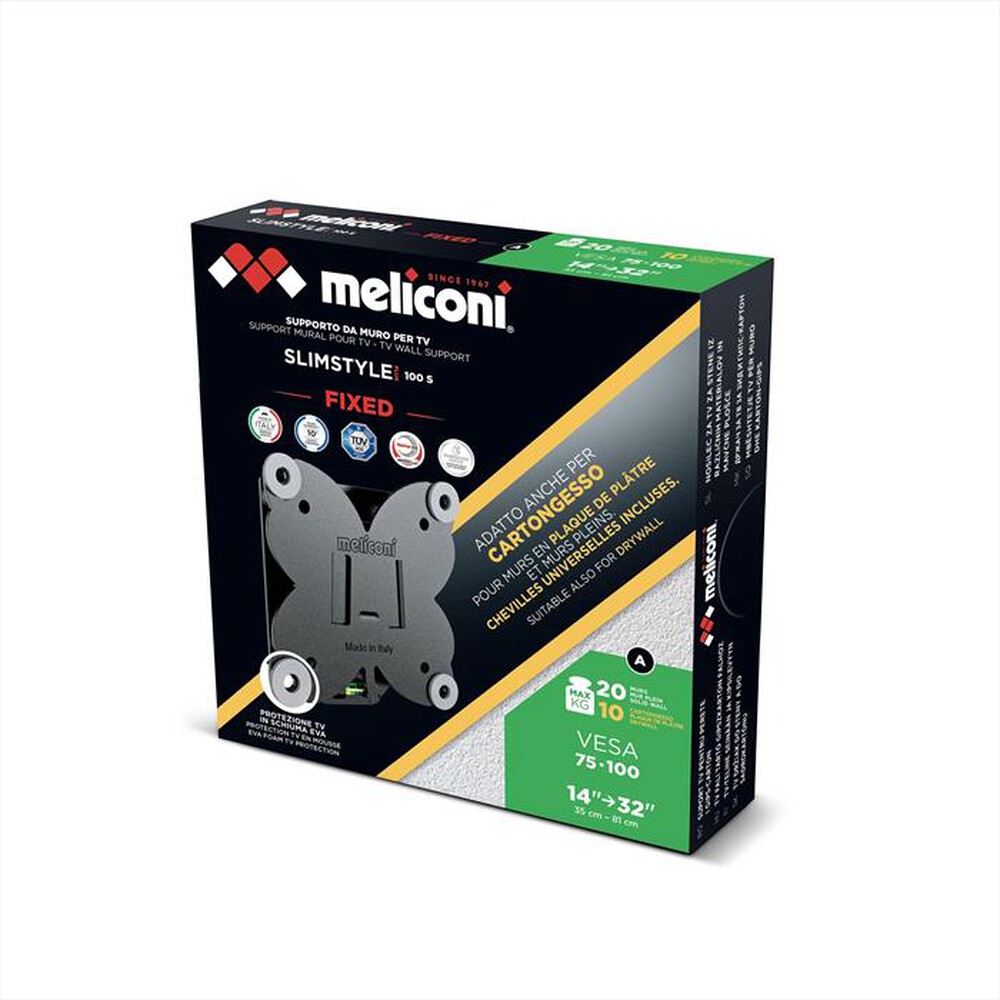 "MELICONI - Supporto TV SLIMSTYLE PLUS 100S CG 20 Kg-Nero"