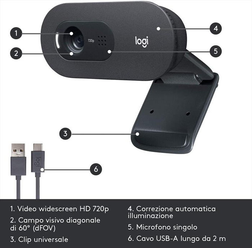 "LOGITECH - Logitech C505 HD Webcam"