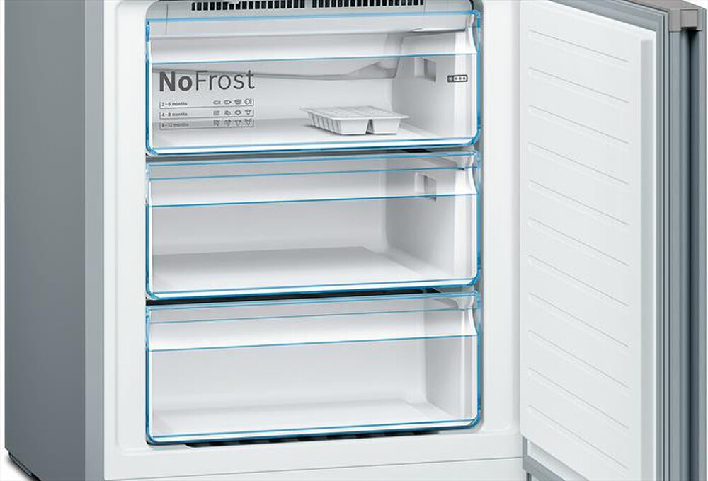 "BOSCH - Frigorifero combinato KGN49XLEA Classe E-Metal look"