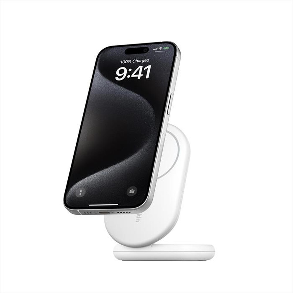 "BELKIN - SUPPORTO DI RICARICA WIRELESS 15W QI2 - NO SPINA-Bianco"