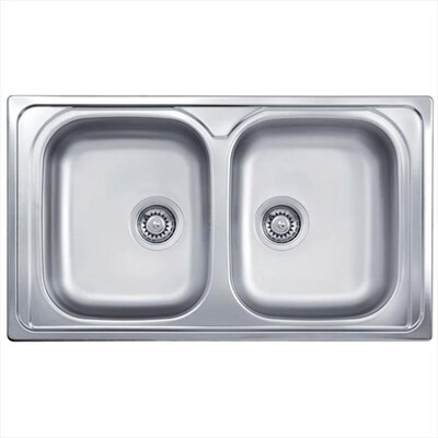 GLEM GAS - Lavello lineare GL286IX 2 vasche-Inox Satin