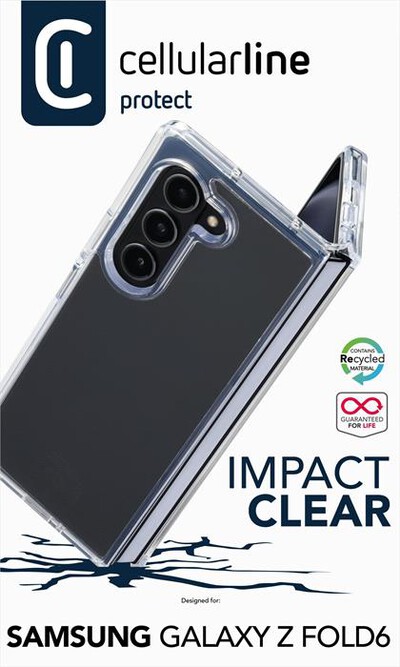 CELLULARLINE - Custodia IMPACTCGALZFOLD6T Galaxy Z Fold6-Trasparente
