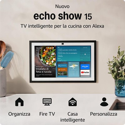 AMAZON - AMAZON ECHO SHOW 15 (2024 RELEASE)-Bianco