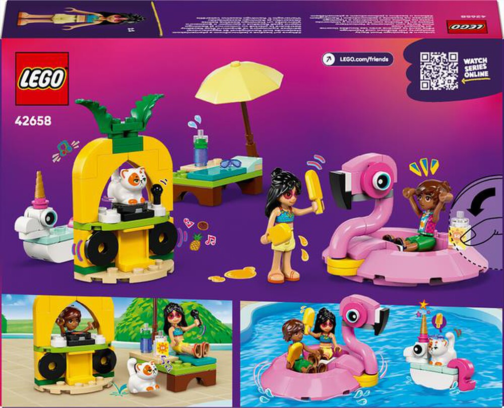 "LEGO - POOL PARTY CON UNICORNO E FENICOTTERO-,"