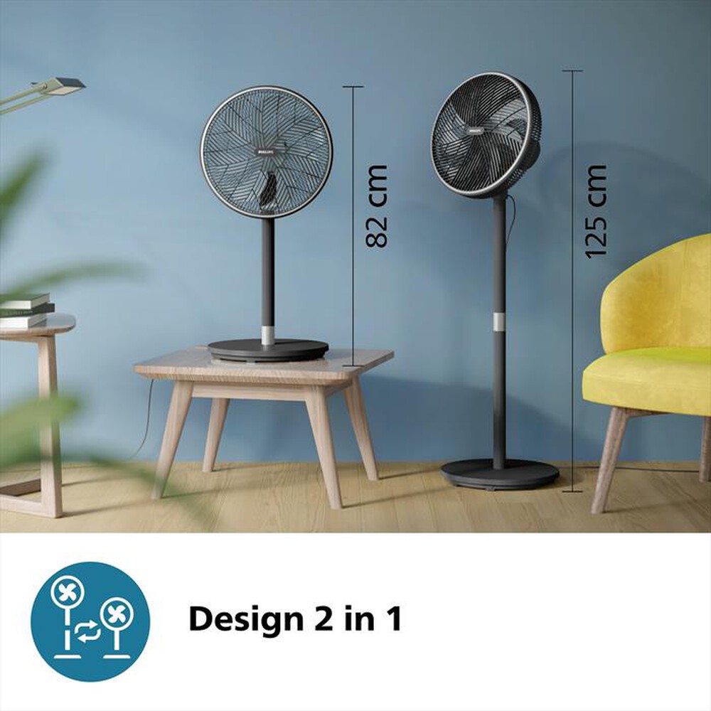 "PHILIPS - Ventilatore a piantana SERIES 3000 CX3550/01-Nero"