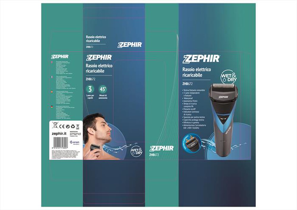 "ZEPHIR - ZHB672-Nero/Blu"