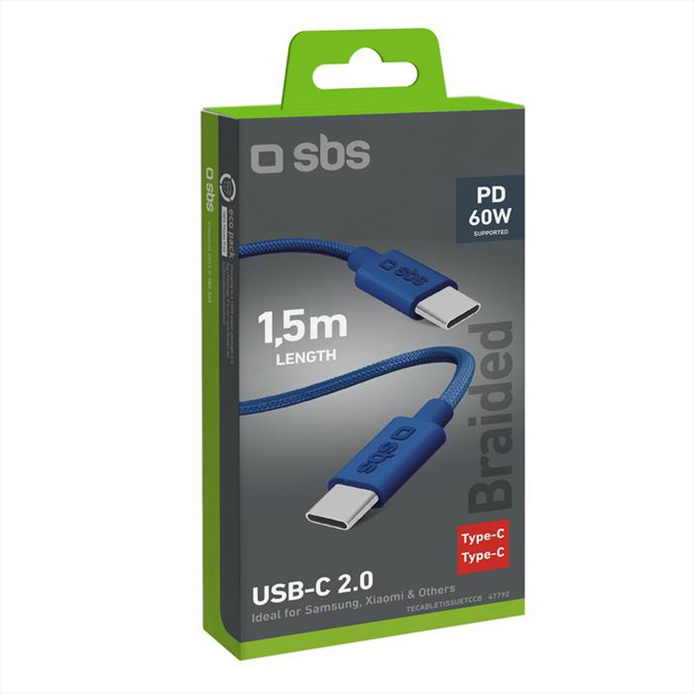 Immagine del prodotto SBS - Cavo TECABLETISSUETCCB per i dispositivi con USB-C-Blu