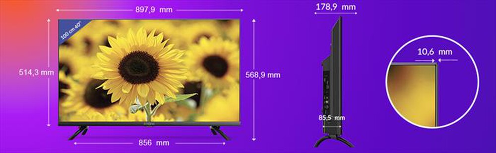 Immagine del prodotto STRONG - Smart TV LED FHD 40" SRT40FD5553-nero