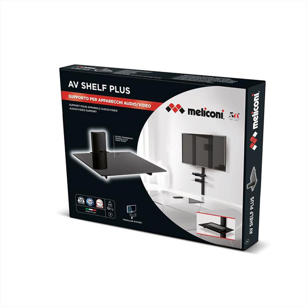 "MELICONI - Slimstyle AV Shelf Plus-Nero"