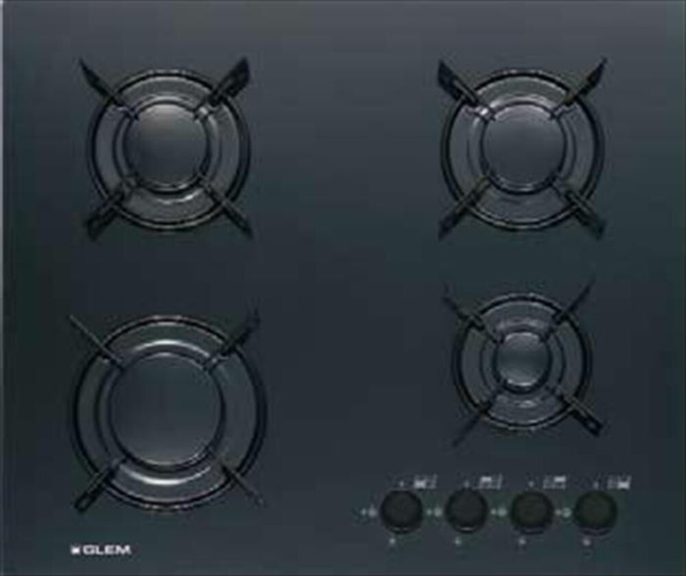 Immagine del prodotto GLEM GAS - Piano cottura a gas GV64BK 4 fuochi 60cm-nero