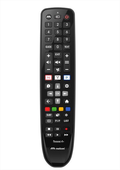 MELICONI - Telecomando GUMBODY PERSONAL 4+ PHILI-Nero lucido / nero opaco / cor